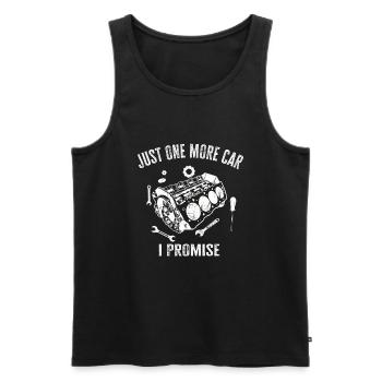 Juste une pièce de voiture de plus que je promets - Débardeur bio Premium Homme - noir - Devant - AI Model Male 178 light (178cm)
