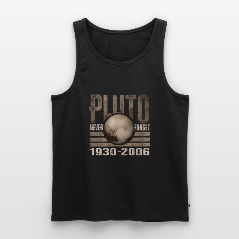 Never Forget Pluto Design Retro Style Funny Space Men's Premium Organic Tank Top