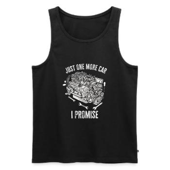 Juste une pièce de voiture de plus que je promets - Débardeur bio Premium Homme - noir - Devant - AI Model Male 178 light (178cm)
