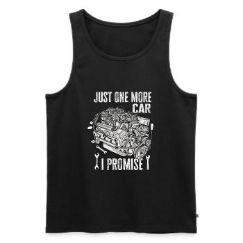 Juste une pièce de voiture de plus que je promets - Débardeur bio Premium Homme - noir - Devant - AI Model Male 178 light (178cm)