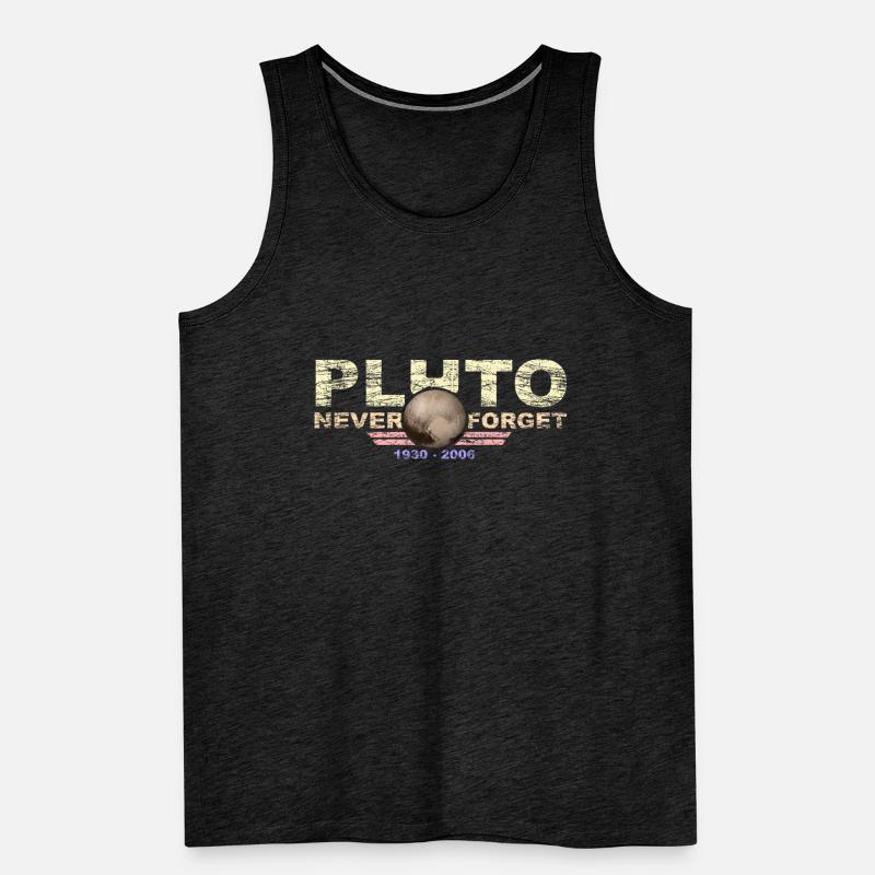 Never Forget Pluto Design Retro Style Funny Space Men's Premium Organic Tank Top