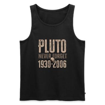N’oubliez jamais Pluto Design Retro Style Funny Space - Débardeur bio Premium Homme - noir - Devant - AI Model Male 178 light (178cm)