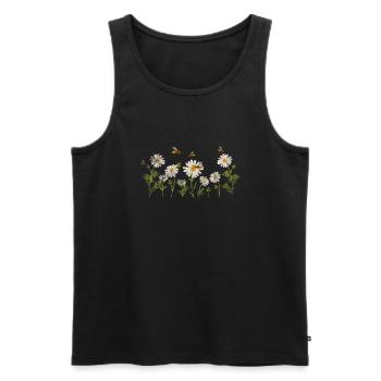 Marguerites Daisy Summer Daisies Flower Garden - Männer Premium Bio Tank Top - Schwarz - Vorne - AI Model Male 178 light (178cm)