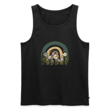 Marguerites Daisy Summer Daisies Flower Garden - Männer Premium Bio Tank Top - Schwarz - Vorne - AI Model Male 178 light (178cm)