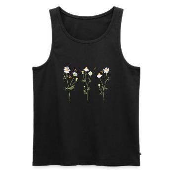 Marguerites Daisy Summer Daisies Flower Garden - Männer Premium Bio Tank Top - Schwarz - Vorne - AI Model Male 178 light (178cm)