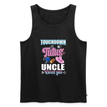 Touchdown or Tutu Uncle Loves You - Männer Premium Bio Tank Top - Schwarz - Vorne - Michal (187cm)