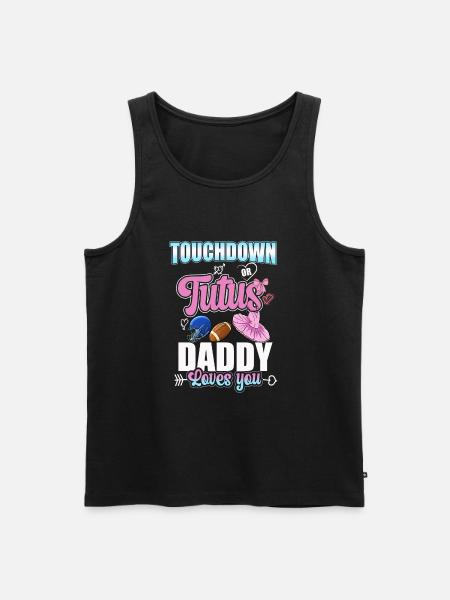 Touchdown ou Tutus Daddy t’aime - Débardeur bio Premium Homme - noir