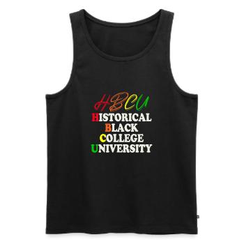 Historical Black College University - Männer Premium Bio Tank Top - Schwarz - Vorne - AI Model Male 178 light (178cm)