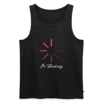 I'm Thinking Stand By, I'm Processing This - Men's Premium Organic Tank Top - black - Front - Michal (187cm)