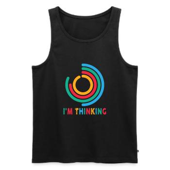 I'm Thinking Stand By, I'm Processing This - Men's Premium Organic Tank Top - black - Front - Michal (187cm)