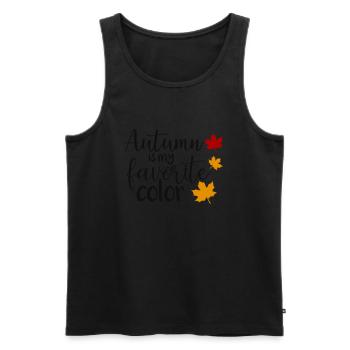 Herbst ist meine Lieblingsfarbe - Herbstliebhaber - Männer Premium Bio Tank Top - Schwarz - Vorne - AI Model Male 178 light (178cm)