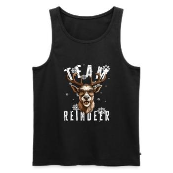 Motif de Noël renne Noël équipe renne - Débardeur bio Premium Homme - noir - Devant - Michal (187cm)