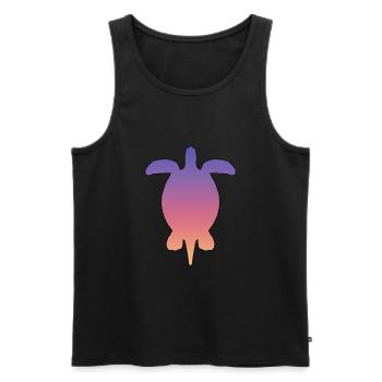 Turtle - Männer Premium Bio Tank Top - Schwarz - Vorne - AI Model Male 178 light (178cm)