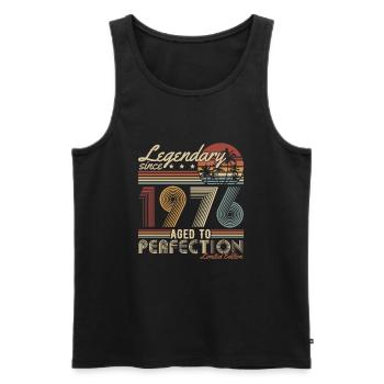 Légendaire depuis 1976 Cadeau d’anniversaire vintage - Débardeur bio Premium Homme - noir - Devant - Michal (187cm)
