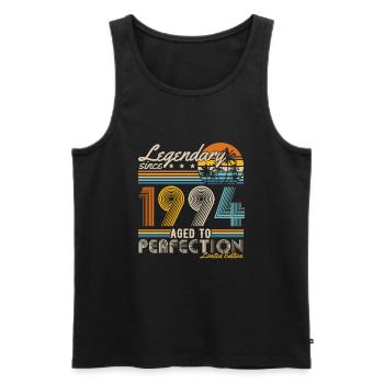 Legendary Since 1994 Vintage Birthday Retro - Men's Premium Organic Tank Top - black - Front - AI Model Male 178 light (178cm)