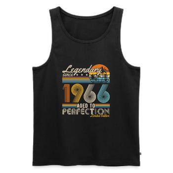 Légendaire Depuis 1966 Vintage Anniversaire Rétro - Débardeur bio Premium Homme - noir - Devant - Michal (187cm)
