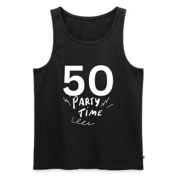50 - Débardeur bio Premium Homme - noir - Devant - Michal (187cm)