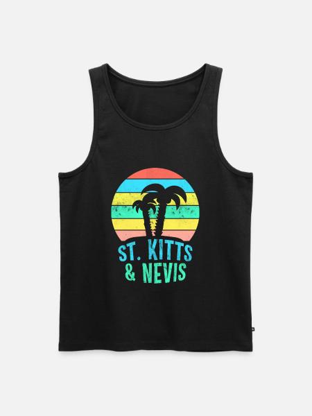 ST. KITTS & NEVIS - Men's Premium Organic Tank Top - black