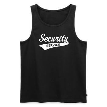 Security Service Lettering (Team) - Men's Premium Organic Tank Top - black - Front - AI Model Male 178 light (178cm)