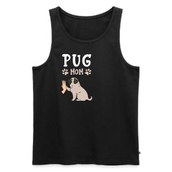Mops Mama Hund Hund Besitzer Geschenk Hund Mama - Männer Premium Bio Tank Top - Schwarz - Vorne - Michal (187cm)