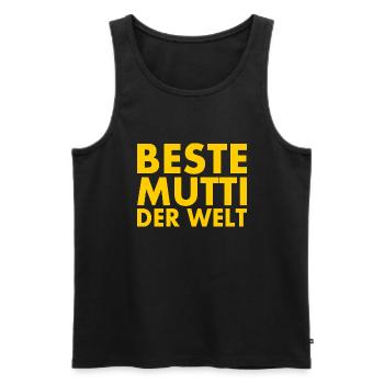 Beste mutti der welt - Männer Premium Bio Tank Top - Schwarz - Vorne - Michal (187cm)