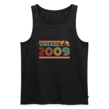 2009 Limited Edition Geburtstag Outfit 2009 vintag - Männer Premium Bio Tank Top - Schwarz - Vorne - Michal (187cm)