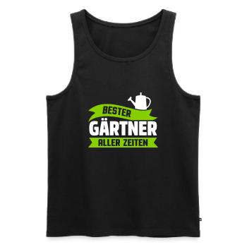 BEST GARDENER EVER - Men's Premium Organic Tank Top - black - Front - Michal (187cm)