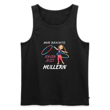 Hulahoop Mir Reichts ich geh Hullern - Männer Premium Bio Tank Top - Schwarz - Vorne - Michal (187cm)