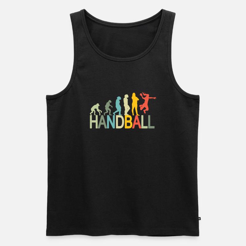 Lstiges Handball Design Evolution - Männer Premium Bio Tank Top - Schwarz