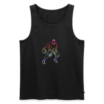 Basketball Gift for Basketball Players - Men's Premium Organic Tank Top - black - Front - Michal (187cm)