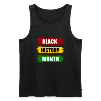 Black history month - Männer Premium Bio Tank Top - Schwarz - Vorne - AI Model Male 178 light (178cm)