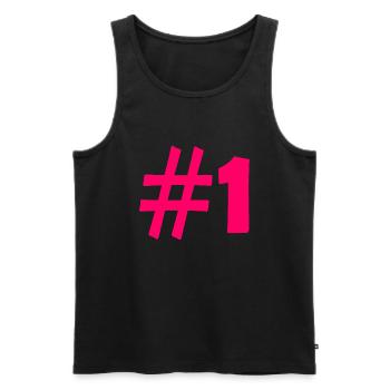 #1 - Männer Premium Bio Tank Top - Schwarz - Vorne - AI Model Male 178 light (178cm)
