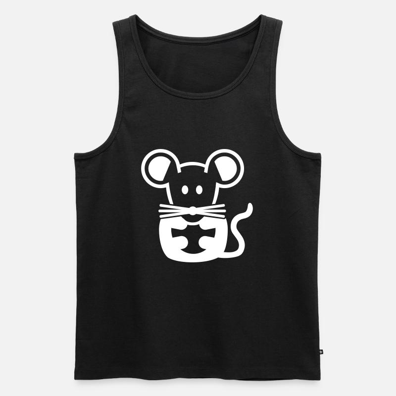 Maus - Männer Premium Bio Tank Top - Schwarz