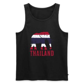 Thailand - Männer Premium Bio Tank Top - Schwarz - Vorne - AI Model Male 178 light (178cm)