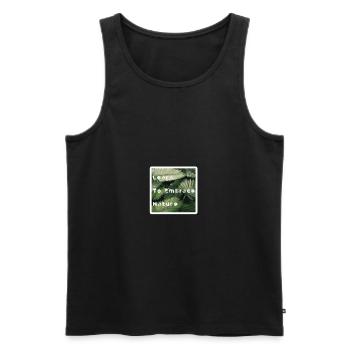 Natur Umarmung Biologisch Wald Urwald Öko Umwelt - Männer Premium Bio Tank Top - Schwarz - Vorne - AI Model Male 178 light (178cm)