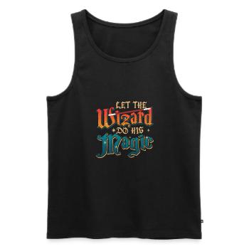 Wizard Let the Wizard Do His Magic - Men's Premium Organic Tank Top - black - Front - AI Model Male 178 light (178cm)