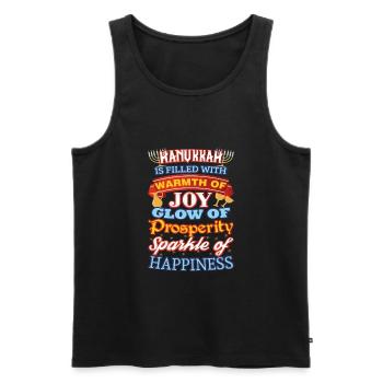 Chanukka Glück Freude Wohlstand Glück - Männer Premium Bio Tank Top - Schwarz - Vorne - Michal (187cm)