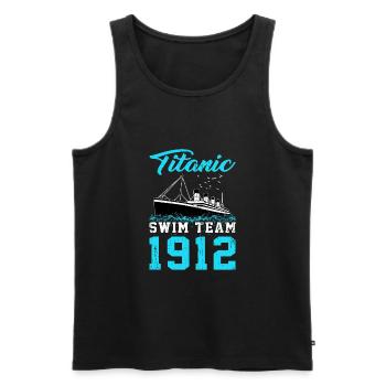 Nageur Titanic Swim Team 1912 Natation - Débardeur bio Premium Homme - noir - Devant - Michal (187cm)
