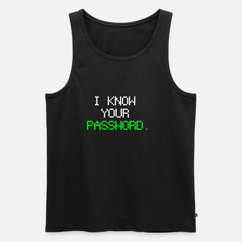 Hacker Passwort - Männer Premium Bio Tank Top - Schwarz