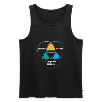 Funny Biology Bioinformatics Science | Gift | - Männer Premium Bio Tank Top - Schwarz - Vorne - Michal (187cm)