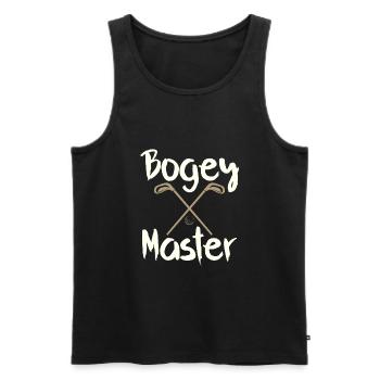 Funny Golfer Gift Bogey Master Golfing - Men's Premium Organic Tank Top - black - Front - AI Model Male 178 light (178cm)