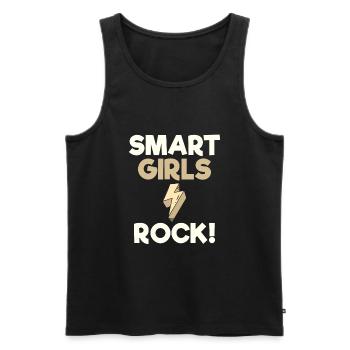 Women Empowerment Gift Smart Girls Rock Smart - Men's Premium Organic Tank Top - black - Front - AI Model Male 178 light (178cm)