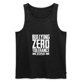 Anti-Mobbing-Geschenk Null-Toleranz-Zone Keine Mobber - Männer Premium Bio Tank Top - Schwarz - Vorne - AI Model Male 178 light (178cm)