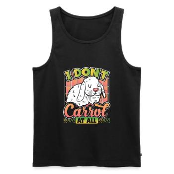 Cute Rabbit I Don't Carrot At All Puns Sarcasm - Men's Premium Organic Tank Top - black - Front - Michal (187cm)
