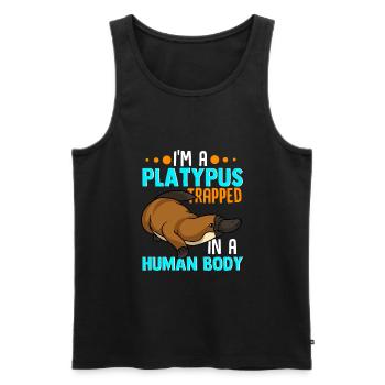 I'm a Platypus in Human Body Platypus Lover Gift - Men's Premium Organic Tank Top - black - Front - Michal (187cm)