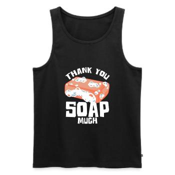 Seifenherstellung Humor Danke Seife Viel Seifenmacher - Männer Premium Bio Tank Top - Schwarz - Vorne - Michal (187cm)