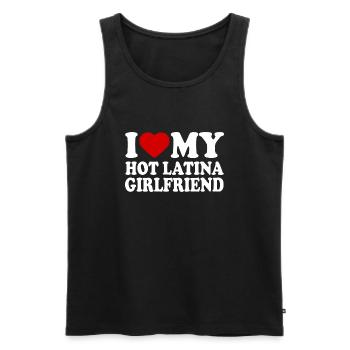 I love my hot latina girlfriend - Männer Premium Bio Tank Top - Schwarz - Vorne - Michal (187cm)