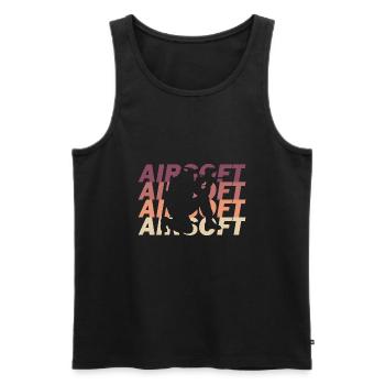 Airsoft - Débardeur bio Premium Homme - noir - Devant - AI Model Male 178 light (178cm)
