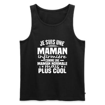 Je suis une maman infirmière - Débardeur bio Premium Homme - noir - Devant - Michal (187cm)