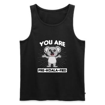 Koala Eukalyptus Australien - Männer Premium Bio Tank Top - Schwarz - Vorne - AI Model Male 178 light (178cm)